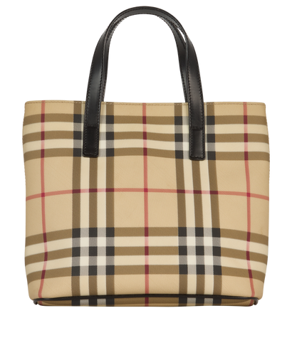 Mini Check Tote, front view